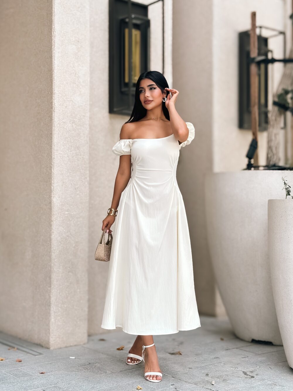 MIDNIGHT CHARM OFF-SHOULDER DRESS - Image 5