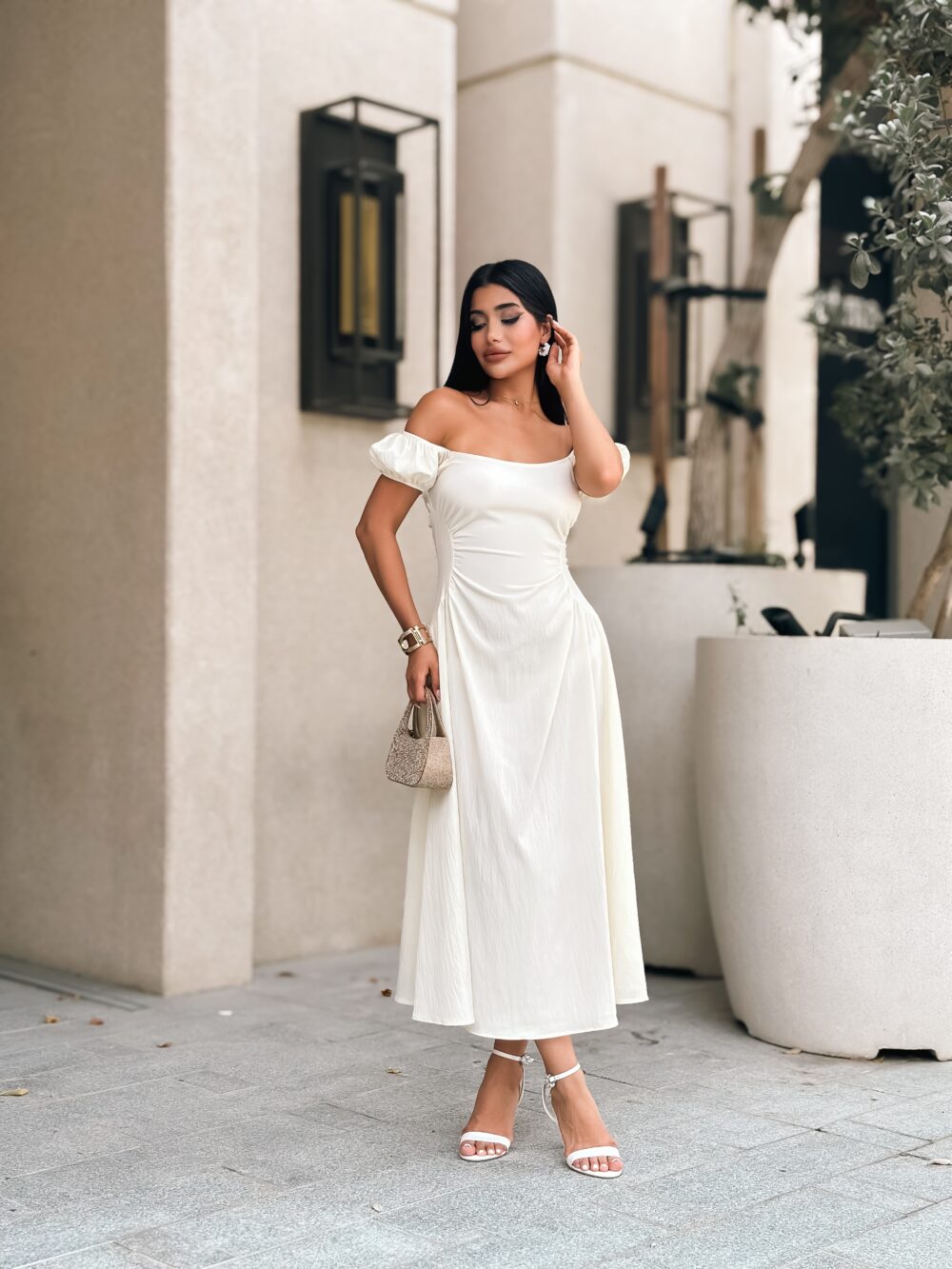 MIDNIGHT CHARM OFF-SHOULDER DRESS - Image 7
