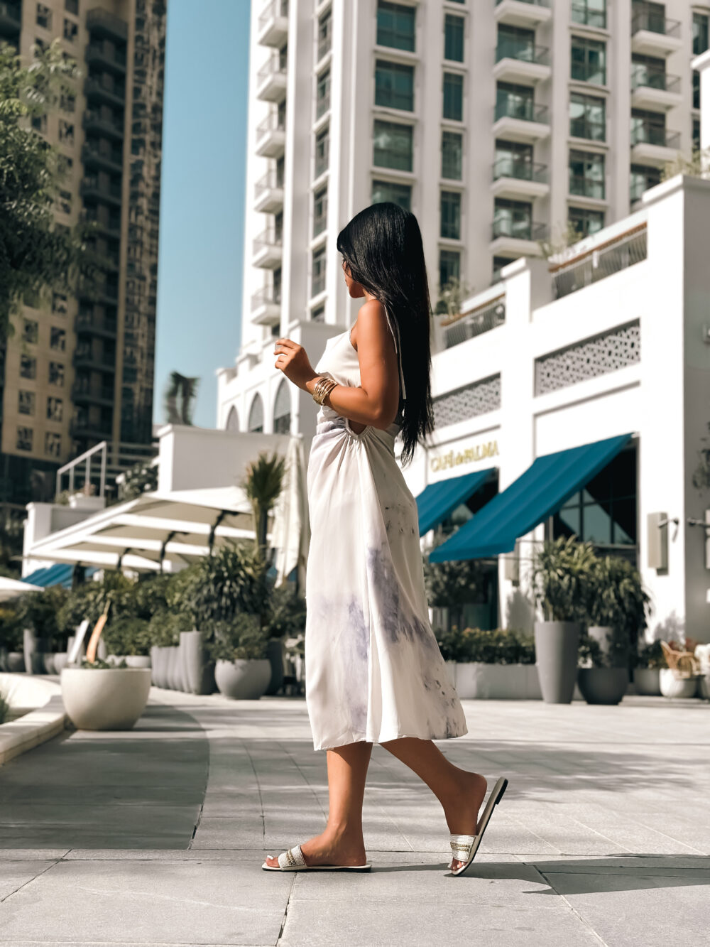 CLOUD MIRAGE SATIN DRESS - Image 8