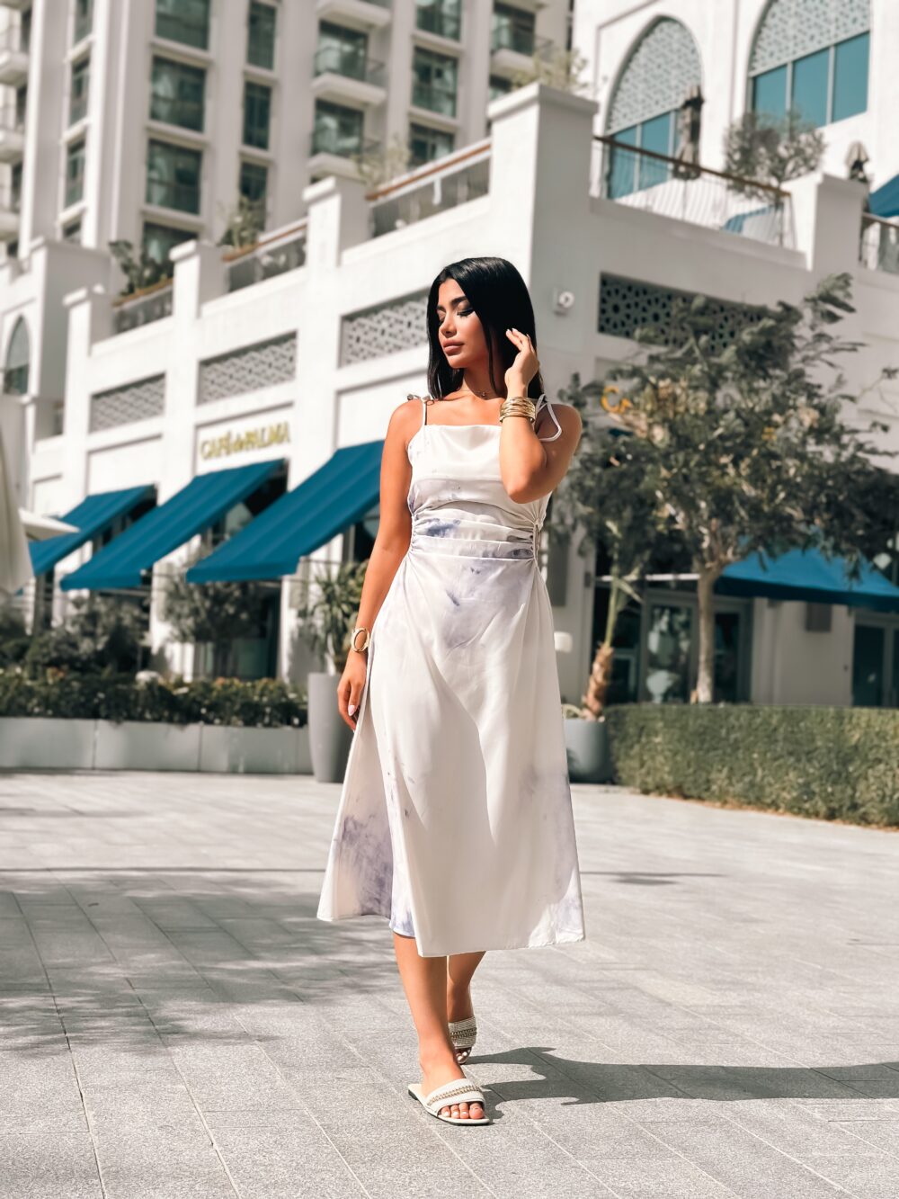 CLOUD MIRAGE SATIN DRESS - Image 5