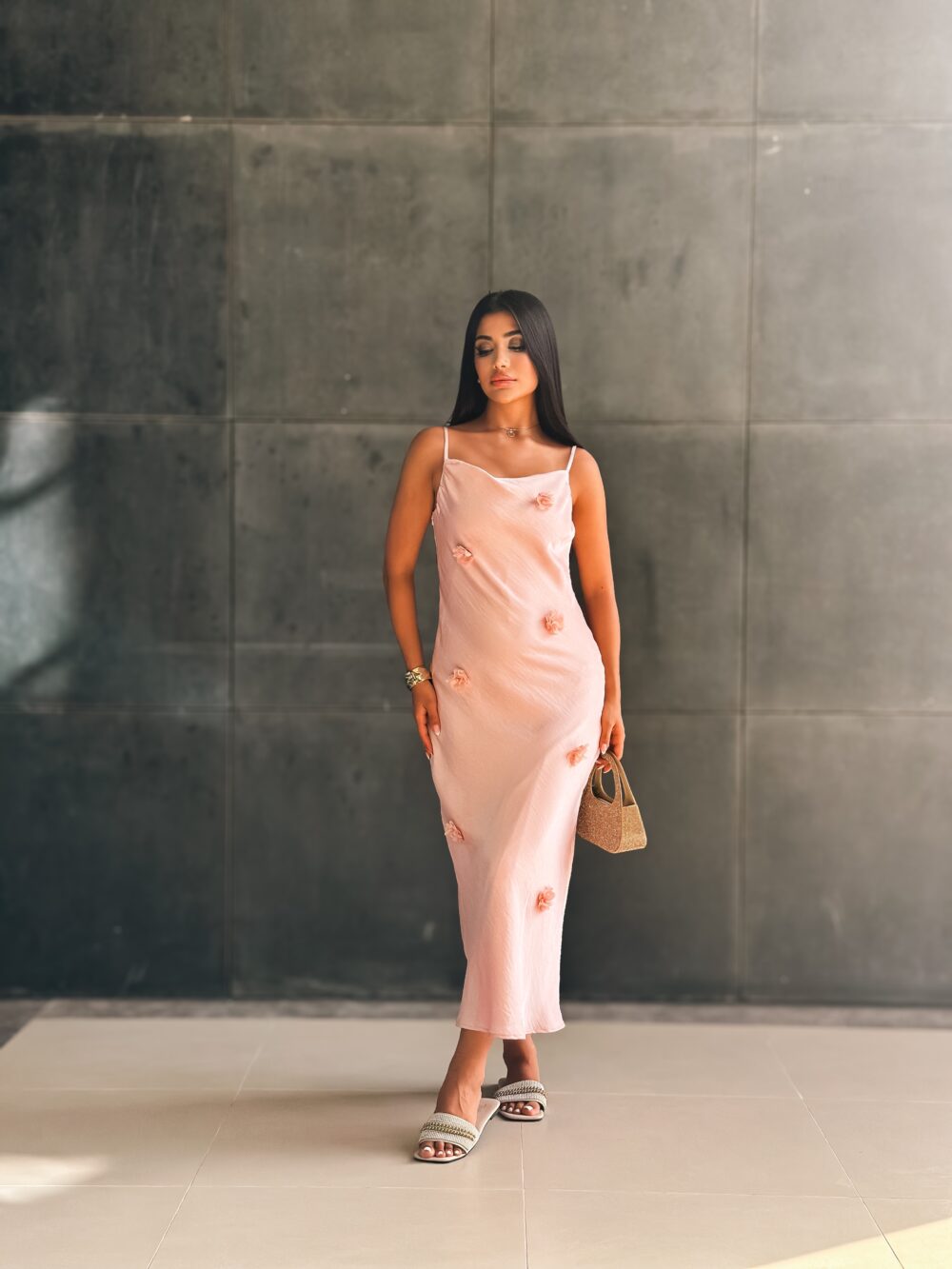 BLUSH BLOOM SLIP DRESS - Image 2