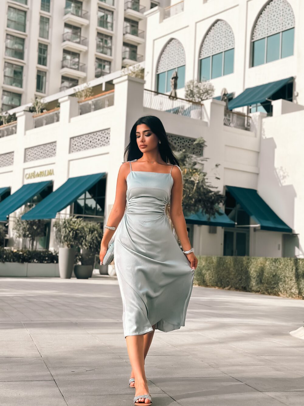 CLOUD MIRAGE SATIN DRESS - Image 4