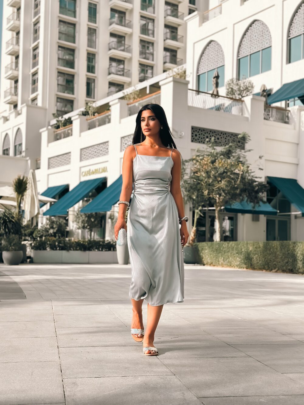 CLOUD MIRAGE SATIN DRESS - Image 3