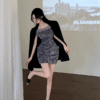 Wave Glitter Evening Party Short Dresses Skinny Stretchy Elegant Noble Skirt - Image 4
