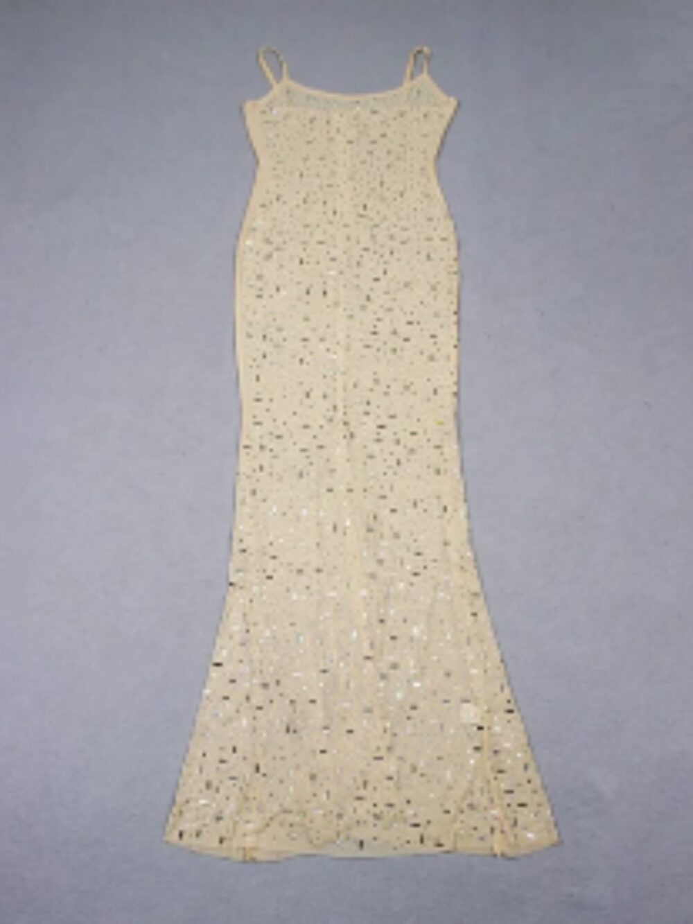 GOLDEN GLIMMER RHINESTONE MAXI DRESS
