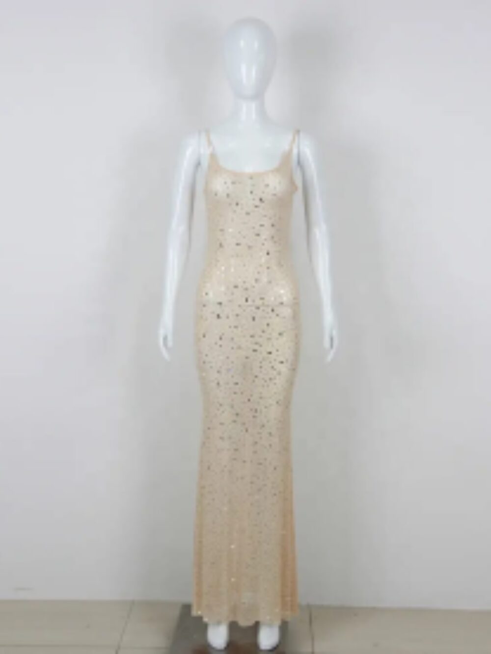 GOLDEN GLIMMER RHINESTONE MAXI DRESS - Image 2
