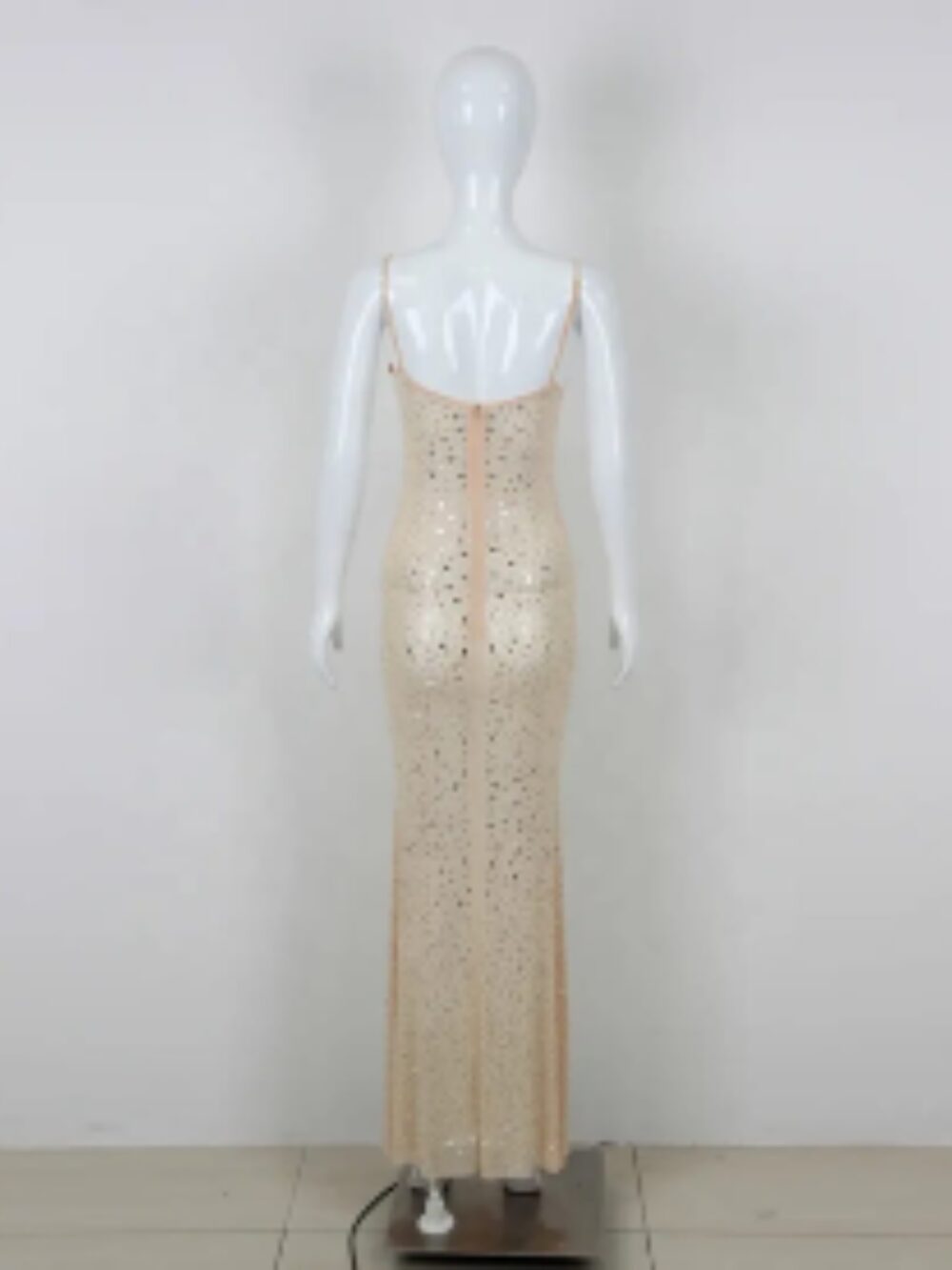 GOLDEN GLIMMER RHINESTONE MAXI DRESS - Image 3