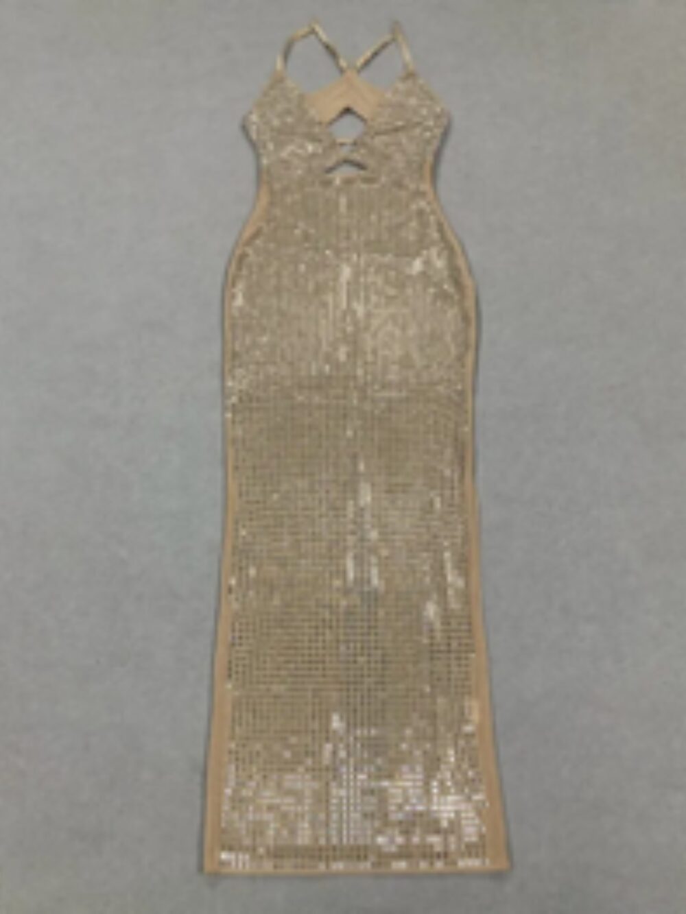 GOLDEN GLITZ MIRROR MESH GOWN - Image 3