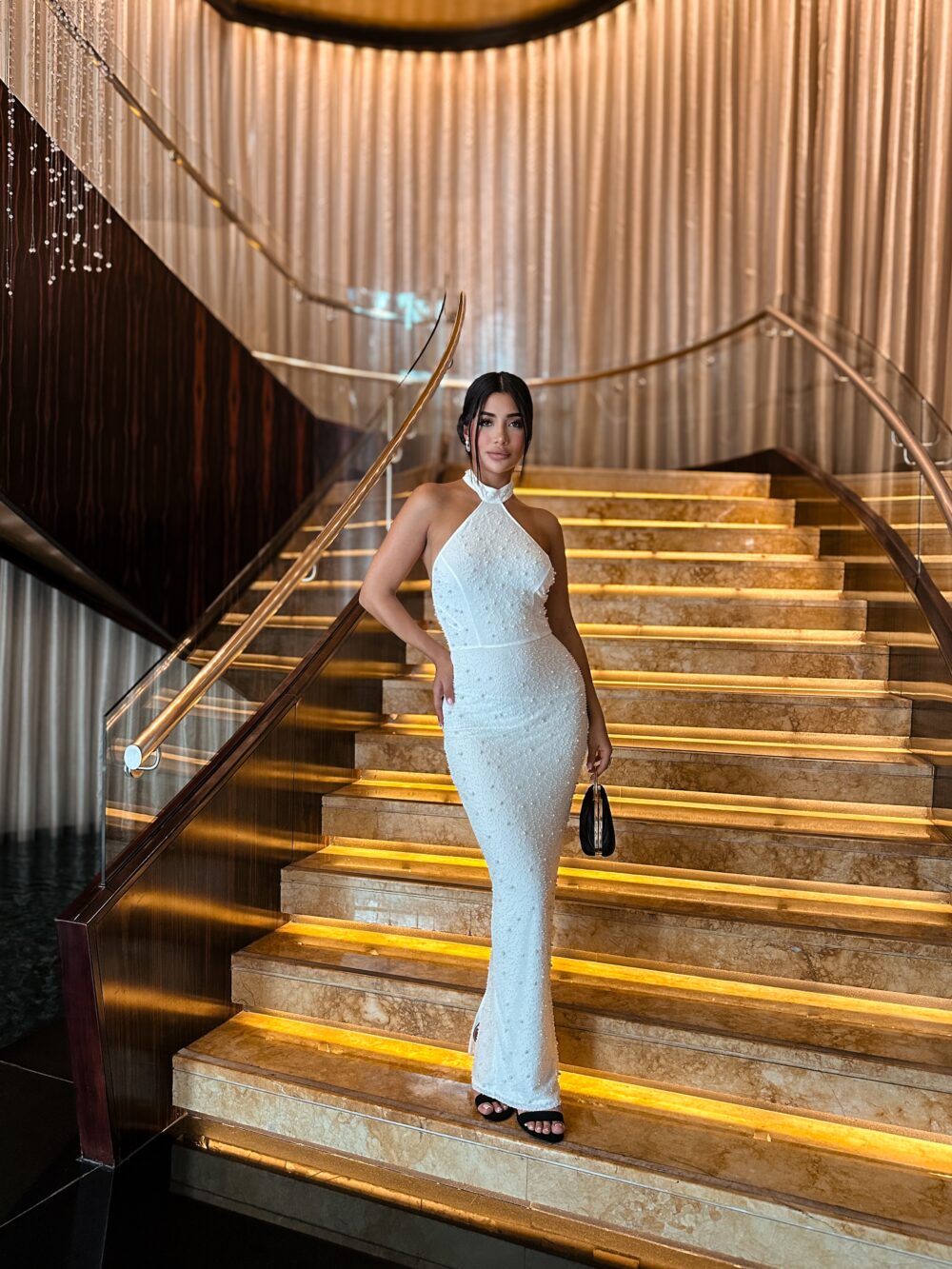CRYSTAL FROST BODYCON GOWN - Image 3