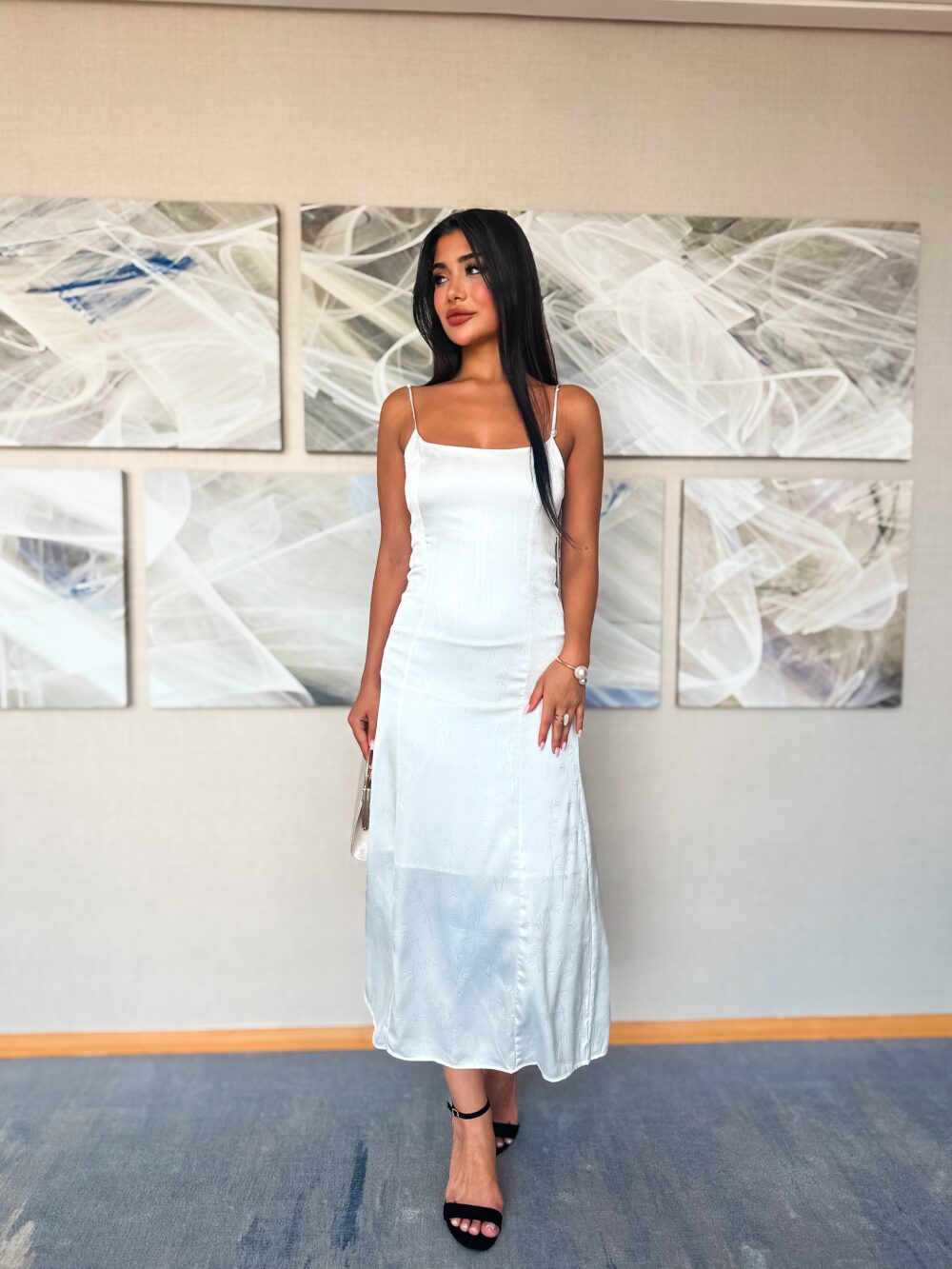 LUXE MINIMALIST SATIN SLIP DRESS - Image 3