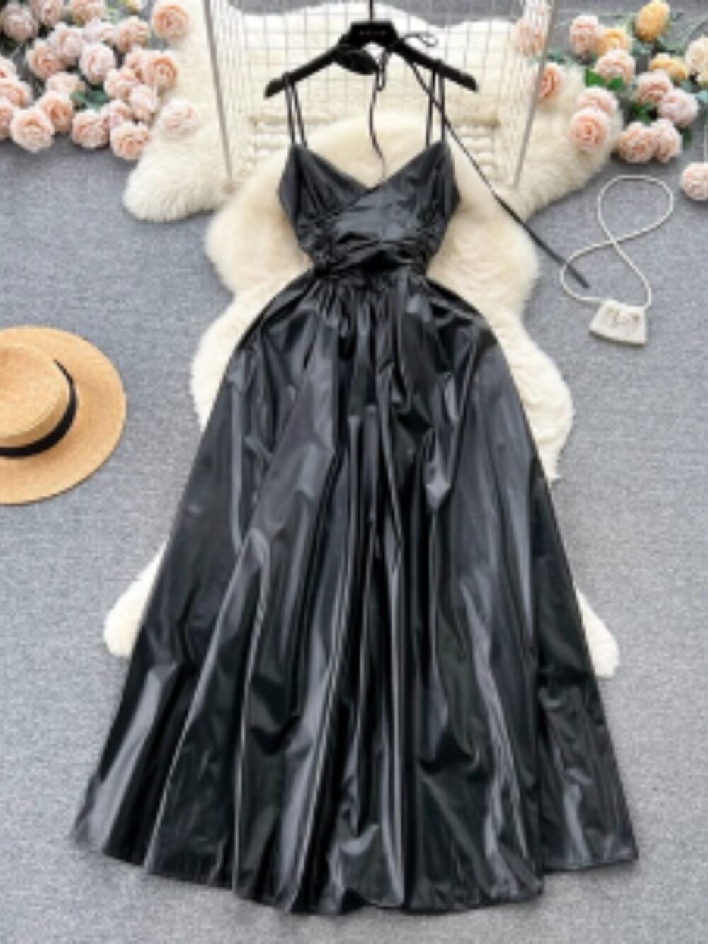 MIDNIGHT HALTER MAXI DRESS - Image 3
