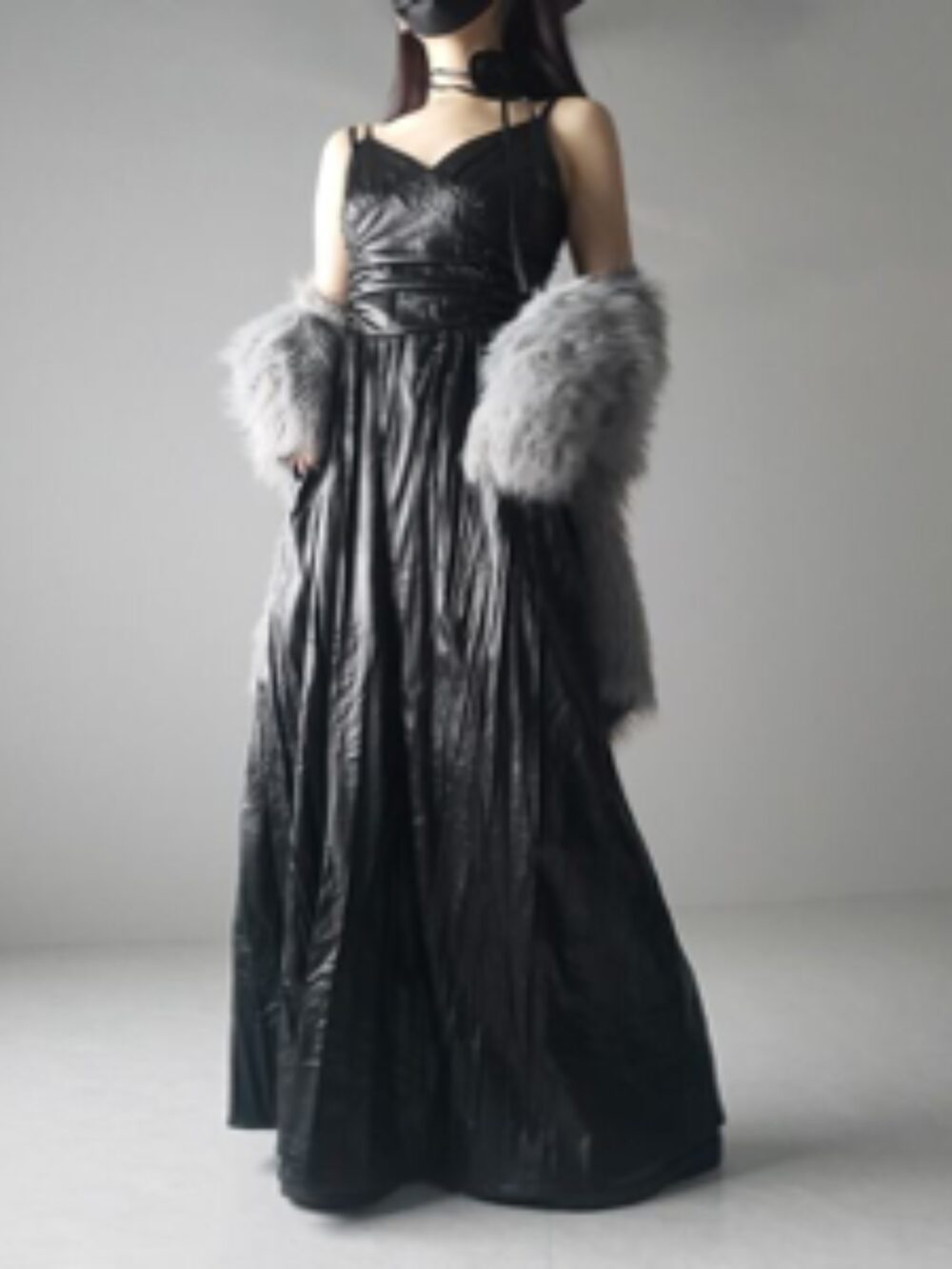 MIDNIGHT HALTER MAXI DRESS - Image 4