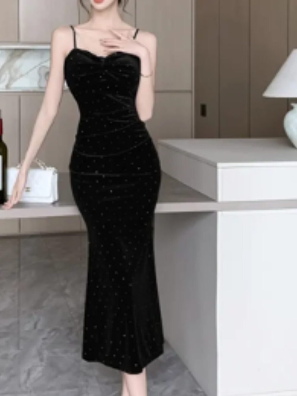 RUBY VELVET SPARKLE GOWN - Image 5