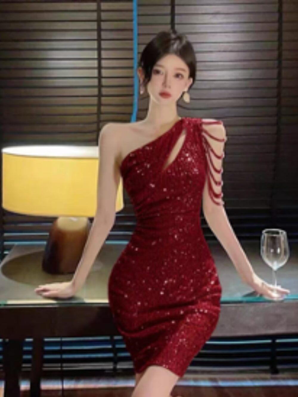 STARLIGHT RADIANCE SEQUIN MINI DRESS - Image 3