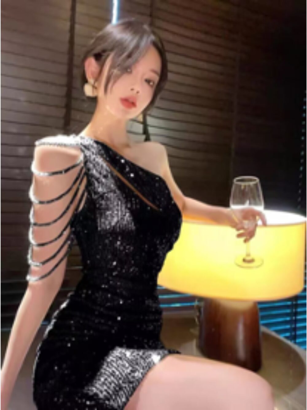 STARLIGHT RADIANCE SEQUIN MINI DRESS - Image 5