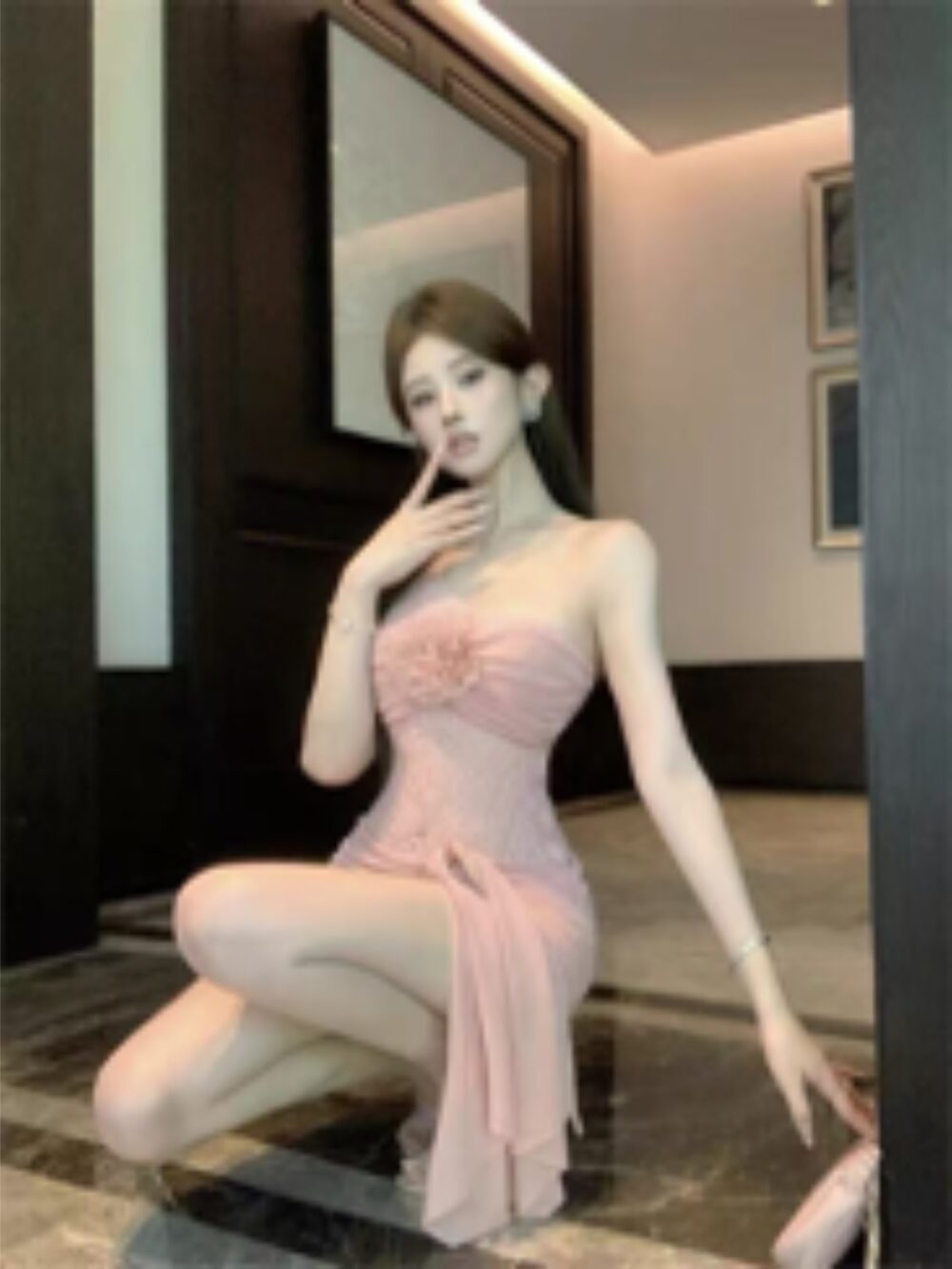 THE ROSE BLOOM LACE MINI DRESS - Image 3