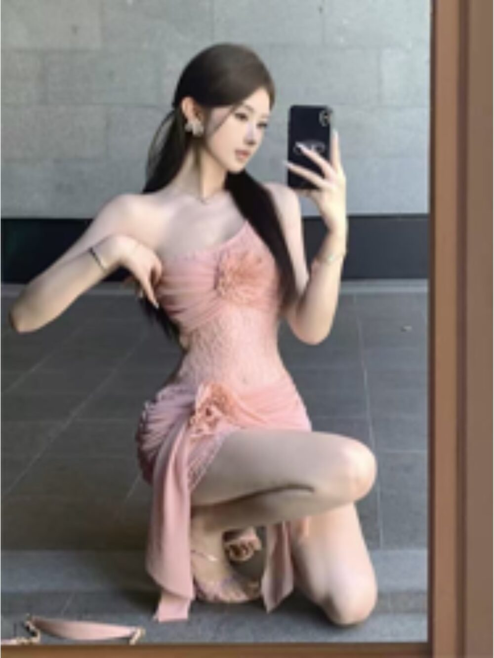 THE ROSE BLOOM LACE MINI DRESS - Image 4