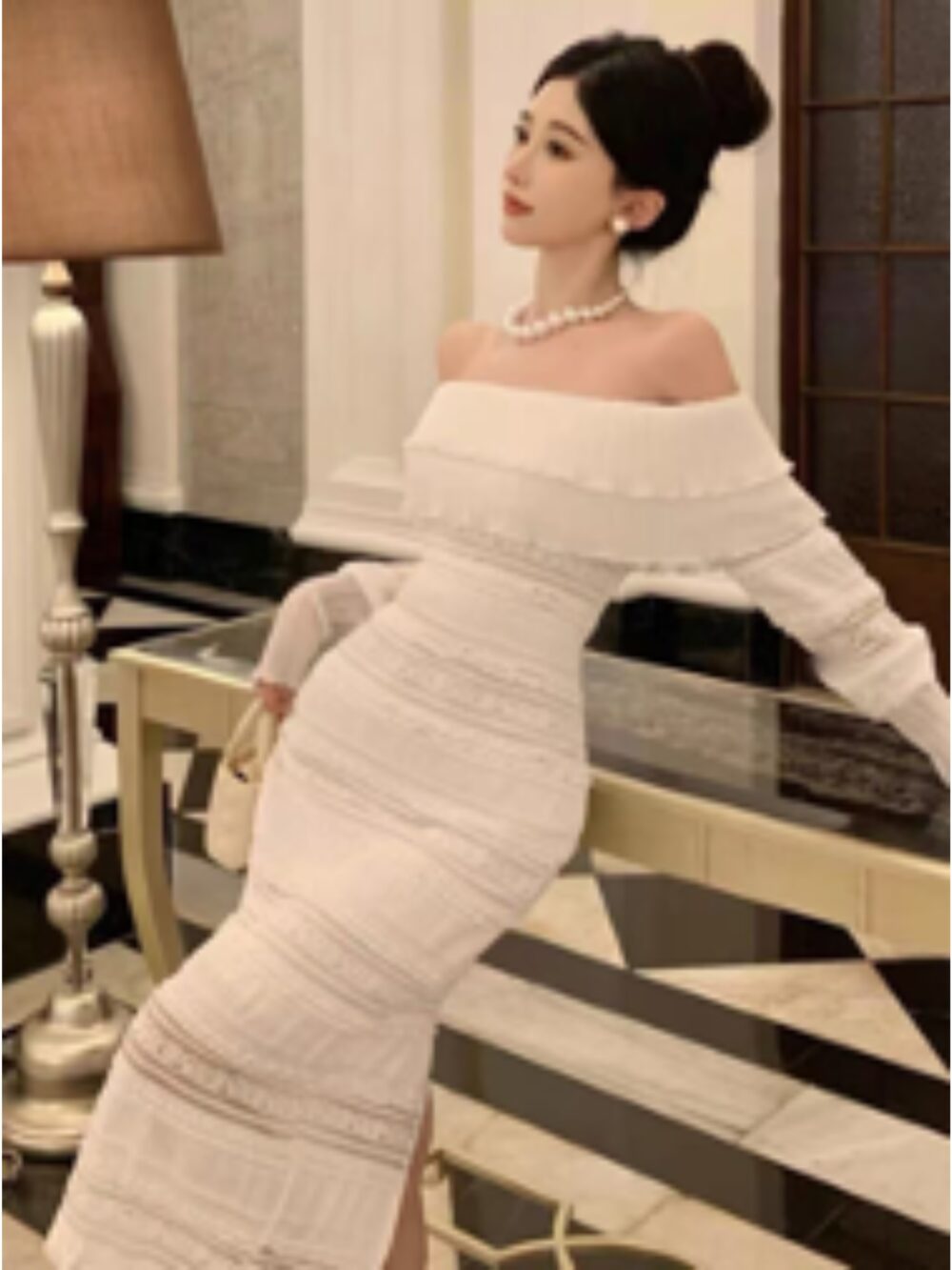 VICTORIAN WHISPER OFF-SHOULDER GOWN - Image 2