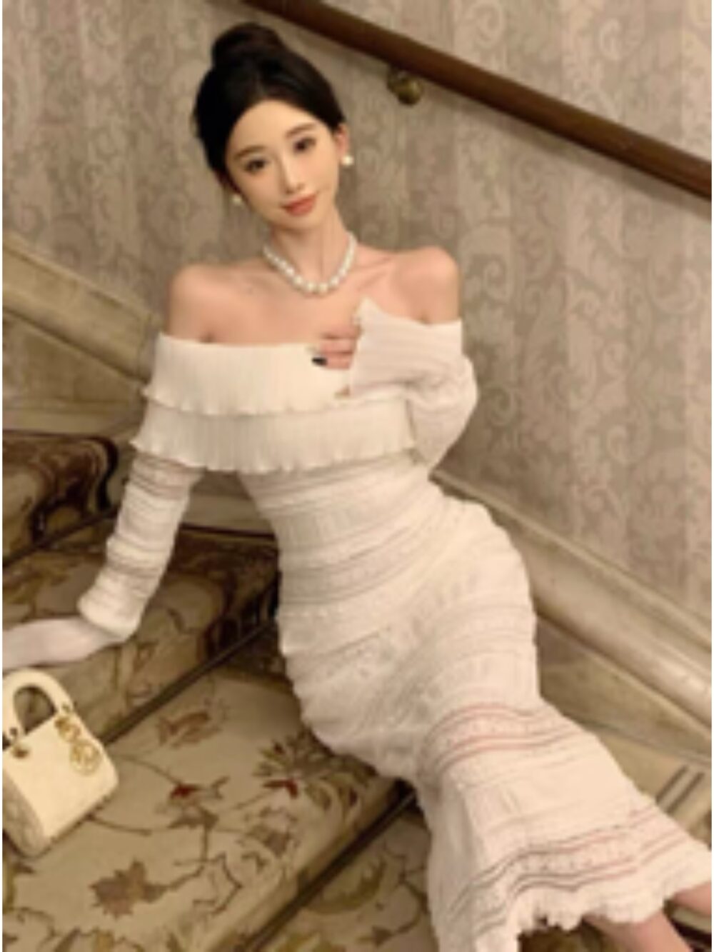 VICTORIAN WHISPER OFF-SHOULDER GOWN - Image 3